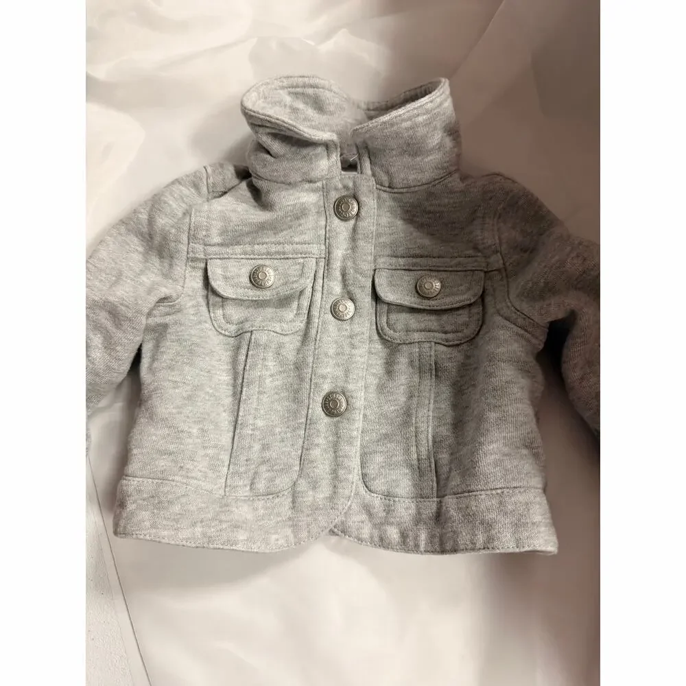 Gymboree Mickey Mouse Jacket Grey Gray Infant Toddler 6-12 Mths Custom Design